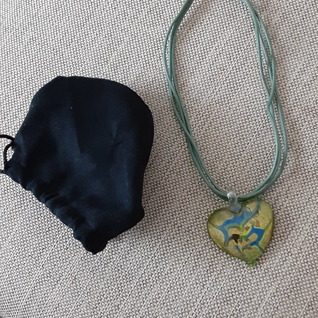 Heart Shaped Murano Glass Necklace 60$